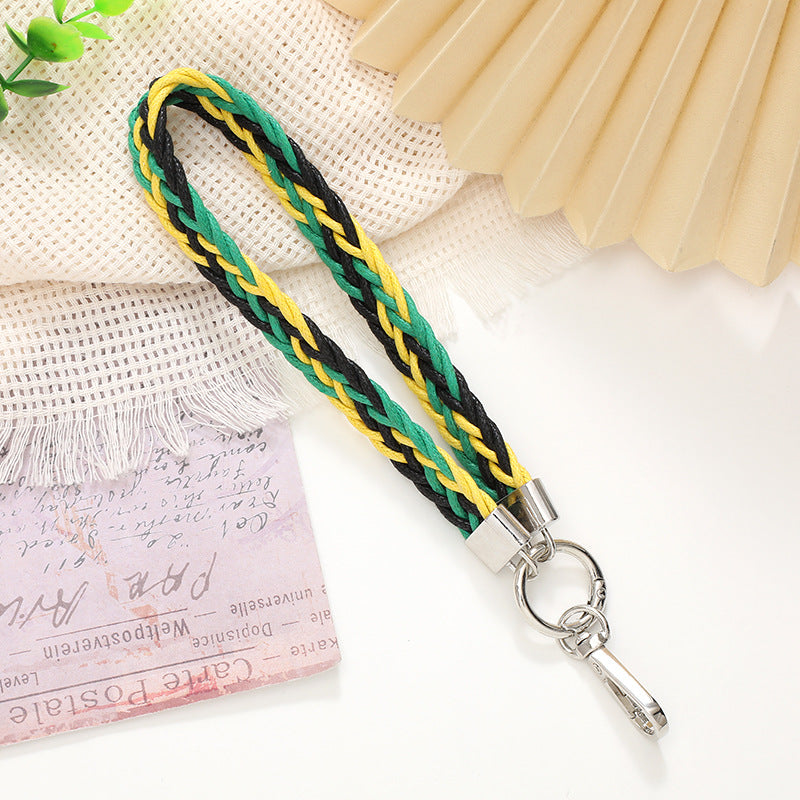 Wholesale Colorful Braided Lanyard Keychain